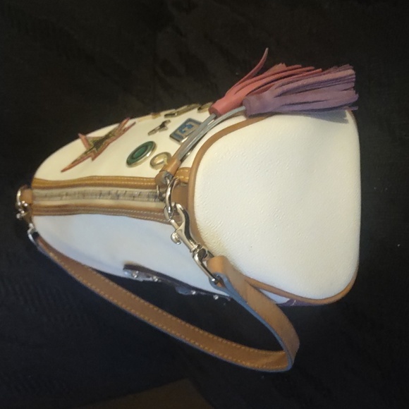 Dooney & Bourke Y2K Lindsay Lohan Colorful Alphabet Accents Barrel Satchel - Picture 4 of 14